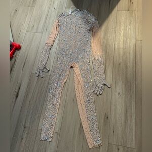 COPY - Mew Mews Ally Rhinestone Mesh Jumpsuit